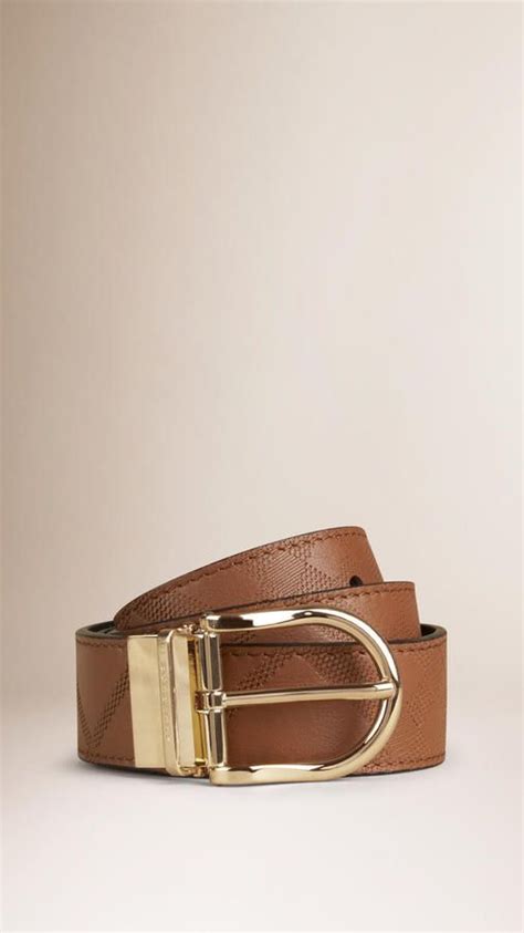 burberry embossed leather belt|Burberry leather belt men's.